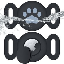 Waterproof Airtag Dog Collar Holder 2 Pack , Protective Anti-Lost Airtag Cas...