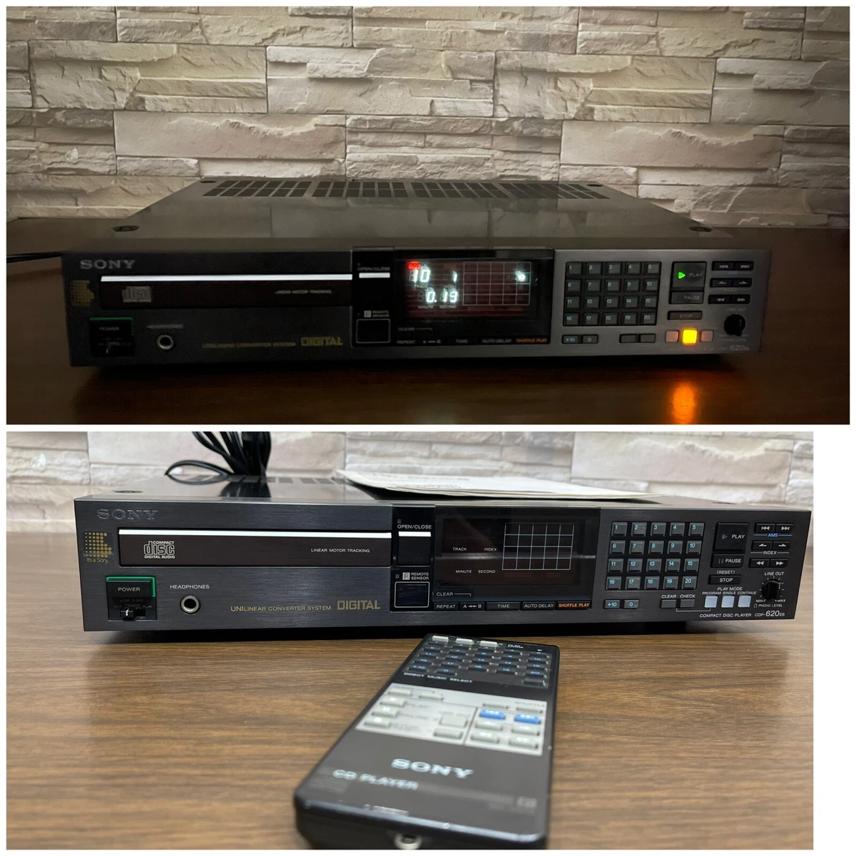 Sony CDP-620ES CD Player Vintage Circa 1985 Rare Manual And Remote