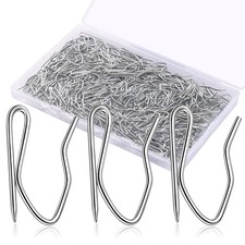 Metal Curtain 1.2 inch x 0.8 inch/ 3.1 cm x 2.1 H x W , Silver White
