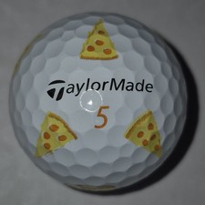 TaylorMade Pix Pizza Logo Used Golf Ball A-3-4 - 1ct One Ball