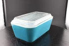 Vintage Pyrex #0502 Aqua Blue Ovenware /Refrigerator Dish & Ribbed Lid