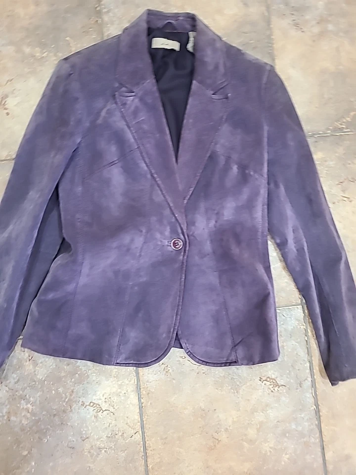 I.E. Blazer размер M... Юбка размер 10...100% замши кожи, баклажан, женщин - Изображение 4 из 4