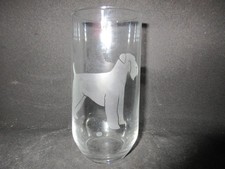 NEW ETCHED KERRY BLUE TERRIER DRINKING GLASS TUMBLER
