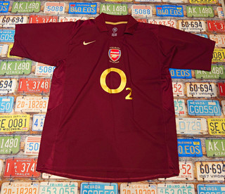 Arsenal Away Shirt 2005/06 Short Sleeve Adult XL Redcurrent Mint Unworn