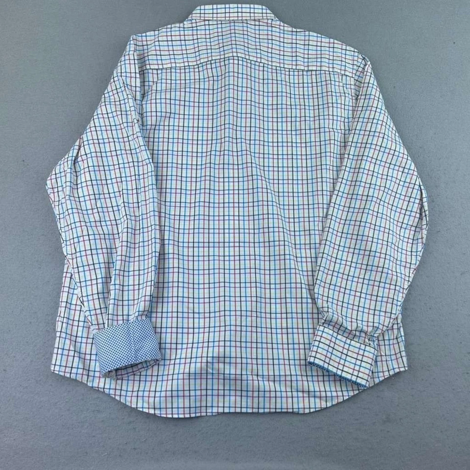 Bugatchi Shirt Mens 2XL Multicolor Plaid Classic Fit Long Sleeves Button Up - Image 3 of 4