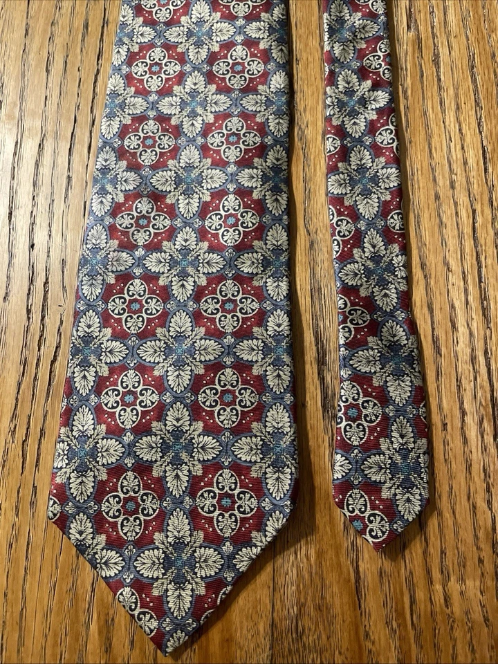 Corbata vintage usada en excelente estado Woodward seda foulard para hombre EE. UU. Foto 4 de 4