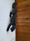 Royal Haeger Pottery Stalking Black Panther 23”Figurine Art Deco MCM Vintage