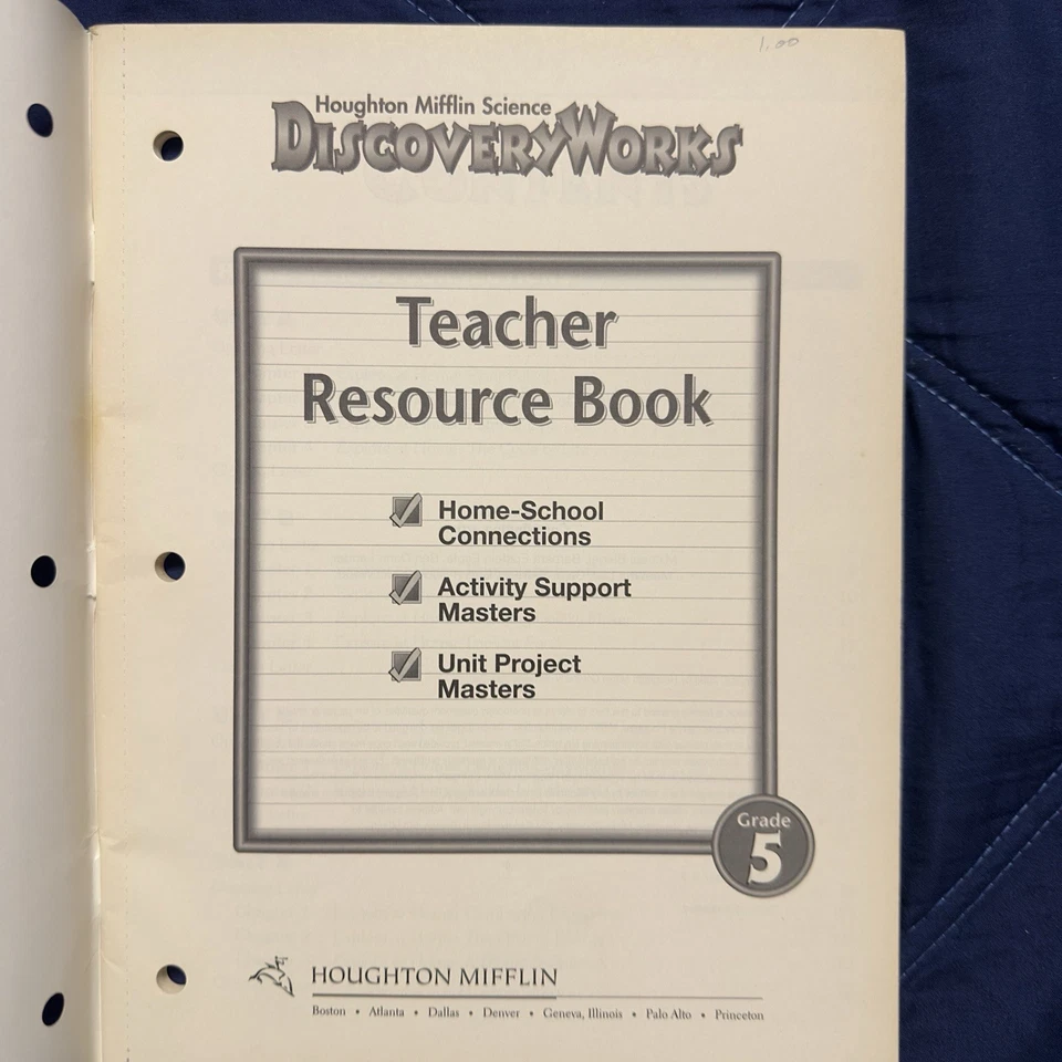DISCOVERY WORKS GRADE 5 TEACHER RESOURCE BOOK Houghton Mifflin Science - Image 3 of 4