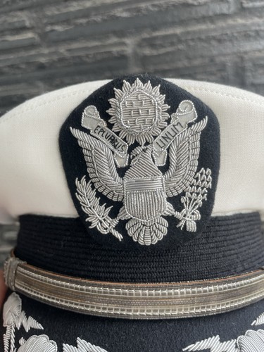 1940's US Air Force USAF GENERAL OFFICER DIRECT BULLION EAGLE Visor Cap Hat USAF - Picture 2 of 5
