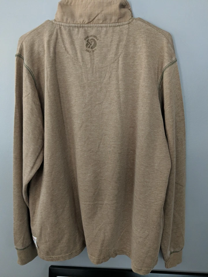 Suéter pulôver Jimmy Buffet's Margaritaville 1/4 zíper madeira de olmo masculino tamanho grande - Imagem 3 de 4