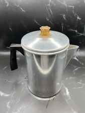 Vintage  Mirro 9 Cup Aluminium Coffee Percolator Stovetop Camping Indoor Outdoor