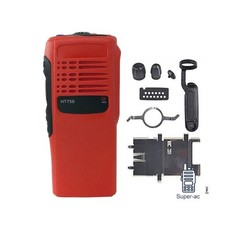 Red Replacement of front outer Case Cover kit for HT750 Two-Way Radios