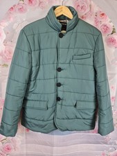 SERRAN London Men’s Quilted Jacket M Sage Green Made In London Luxury Puffer