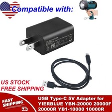 USB Type-C 5V Adapter for YIERBLUE YBN-20000 20000F 20000R YB1-10000 10000R