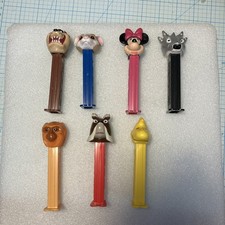 USED Lot of 7 Pez Dispensers; 1960's-90s- Woodstock, Minnie Mouse, Taz etc. DEAL