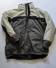Columbia Bugaboo Interchange 3 in 1 Jacket Mens Extra Large XL Gray Fleece Lined