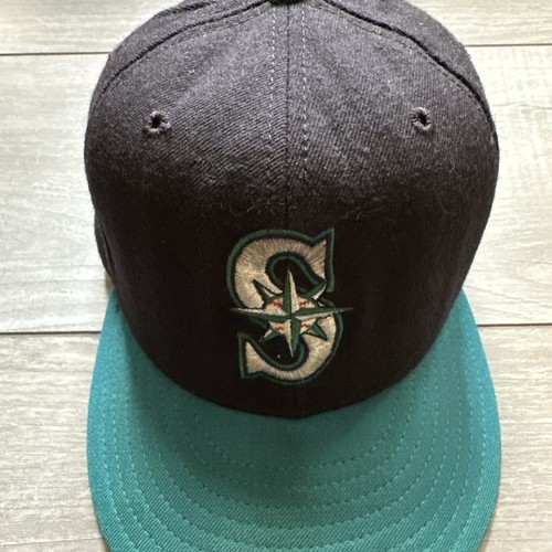 Vintage 90s New Era Diamond Collection MLB Seattle Mariners Hat Cap Fitted Wool - Bild 8 von 11