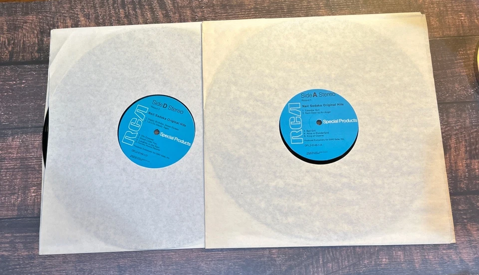 Neil Sedaka Original Hits Vinyl LP 2 Record Album From 1975 with Lyric Sheet Foto 3 de 4