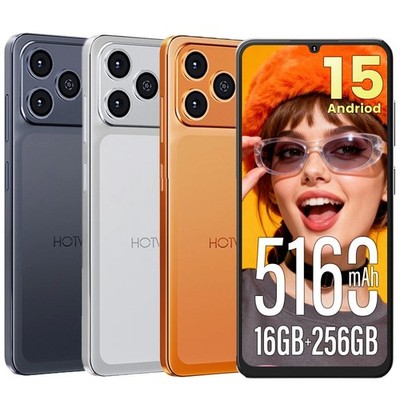 HOTWAV A17 Pro Max Smartphone 4G 16GB+256GB 5160mAh Ohne Vertrag 6,75' Handy GPS