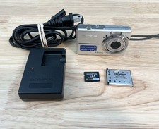 Olympus FE-190 6.0 MP Silver Digital Camera w/ Charger, Battery, And SD CARD