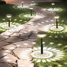 8-Pack Solar Lights Outdoor, Auto ON/Off 3000K LED Solar Garden Lights for Pa...