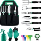 Gardening Tool Set 11 Pcs, GIGALUMI Aluminum Garden Hand Tools Set Heavy Duty wi