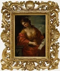 After Giovanni Francesco Romanelli - Framed 19th Century Oil, The Cumean Sybil
