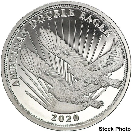 2020 Cook Islands American Double Eagle Silver Dollar 1/2 oz .999 Coin