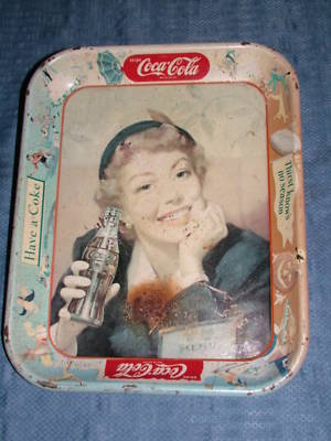 VINTAGE DRINK COCA COLA SODA METAL TRAY