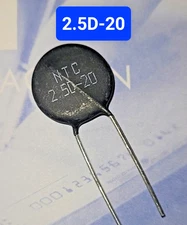 5pcs NTC 2.5D-20 Inrush Current Limiter Power Thermistors 2.5 ohms 12Amp 20mm