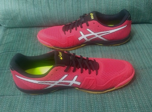Asics Herren US Größe 11,5 Badmintonschuhe Gel Blade 7 rot gelb 1071A029 (neu ohne Karton) - Bild 2 von 12