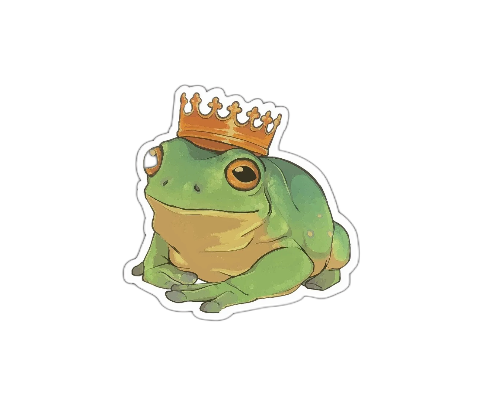 Frog Princess Vinyl Sticker Cute Waterproof Decal