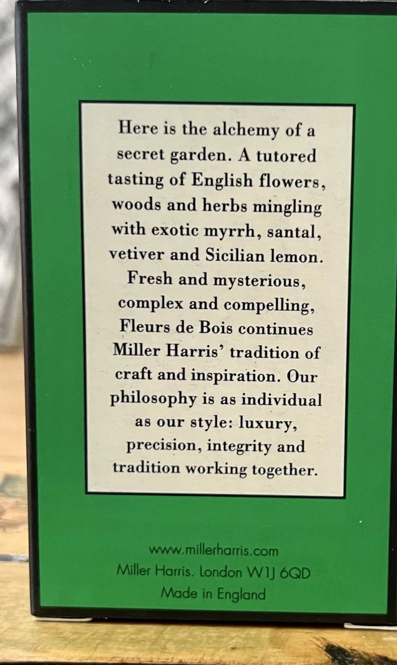 Fleury De Bois Por Miller Harris 1.7 Eau De Perfume Nuevo En Caja Foto 2 de 4