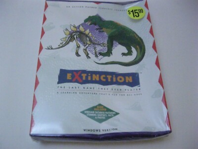 Extinction The Last Game They Ever Played The PC sealed 3.5'' Dinosaurs game