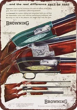 1965 Browning Shotgun Vintage look reproduction metal sign 8 x 12