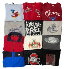 Lot of 12 Outerwear Resellers Jackets Hoodies Pullovers 90s Y2K Bundle