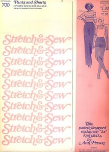 Vintage Stretch & Sew #700 Pants & Shorts. Master Pattern. Sz 30-46