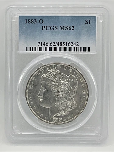 Pcgs Graded 1883-o Ms62 Morgan Dollar