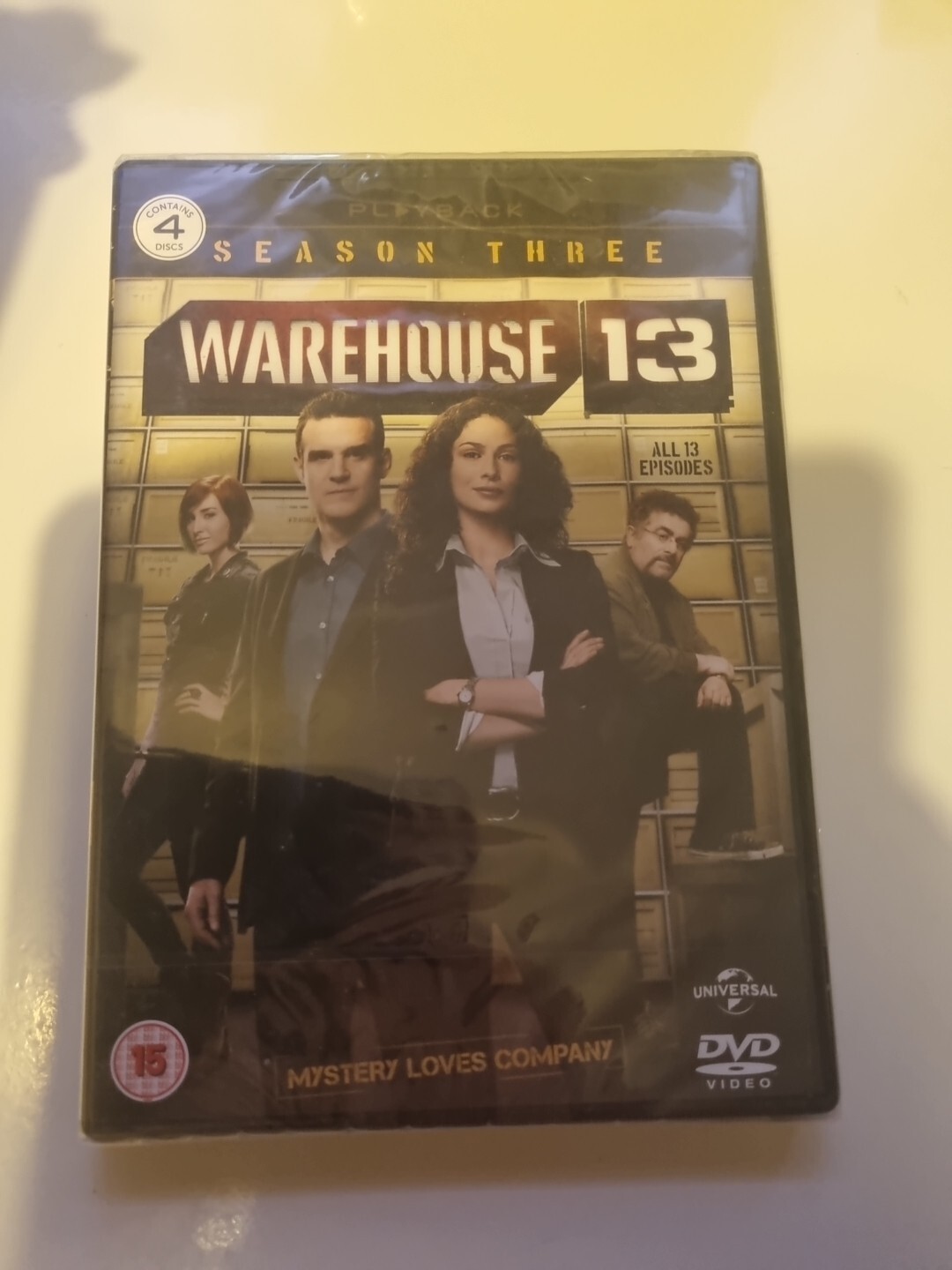 WAREHOUSE 13 - SEASON 3 - sealed new - UK REGION 2 DVD (4-DISC SET)
