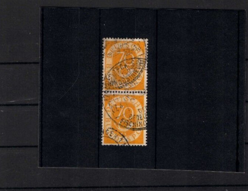 FRG 1951 - 70 Pfg. Posthorn Vertical Pair (A2957)