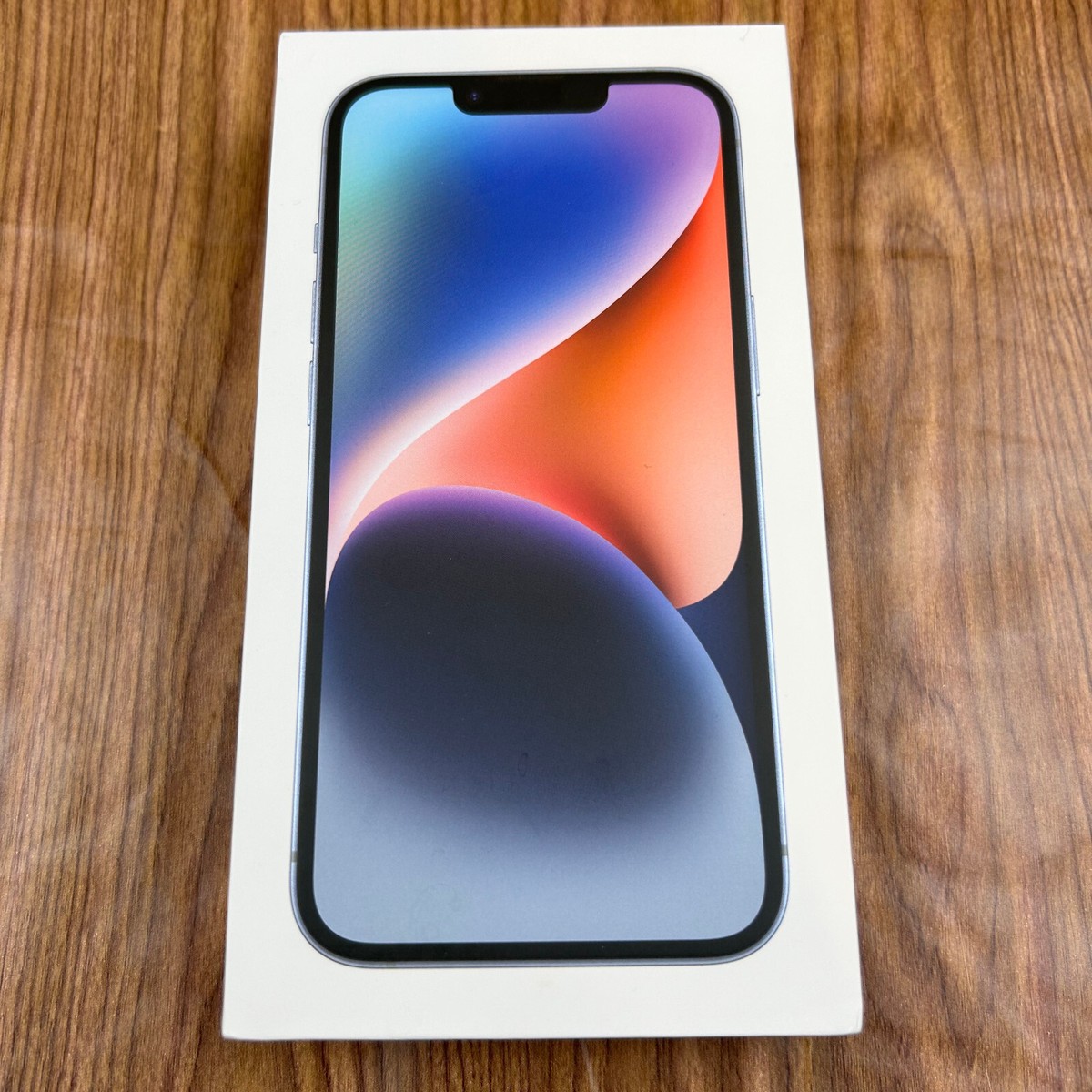 Apple iPhone 14 Blue Multicolor EMPTY BOX with Apple Sticker and