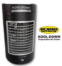 IdeaWorks Kool Down Evaporative Portable Cooler; 2 speeds; need 4 C bat- Org $50