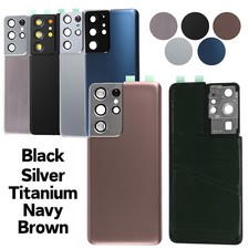 Back Cover For Samsung Galaxy S21 ultra 5G With Sticker Rear Camera Lens Cover
