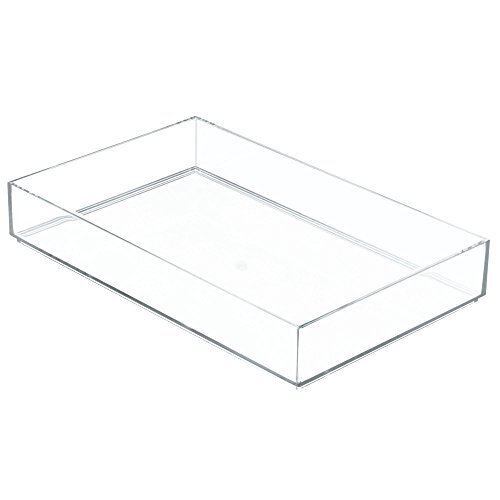 8" x 12" x 2" Clarity Plastic Drawer Organizer Storage Container for Vanity - Picture 2 of 4