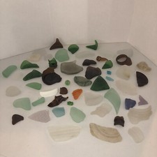 UNIQUE HUGE LOT Sea Glass Mixed Sizes Colors Shapes