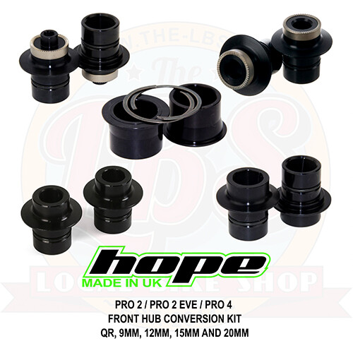 アクセサリー hope Hope Pro 2/EVO/Pro 4/Pro 5 Front Hub Axle Conversion Kit