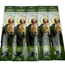 (5) GONESH MUSK INCENSE / SAN JUDAS / STICKS 30 STICKS PER PACK