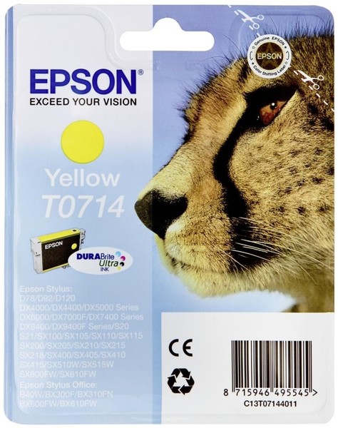Patrone Epson T0714 Gelb Gepard Original-image