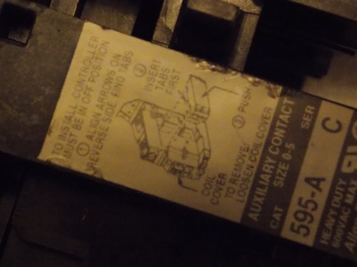 ALLEN BRADLEY CONTACTOR 500F-COD930 AUXILIARY CONTACT 595-A SERIES B SIZE 0-5 - Picture 9 of 12