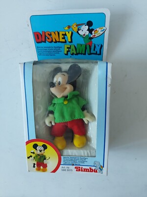 Vintage Disney Family Mickey Soft Movable Cloth Figure Simba Toys Unpunched